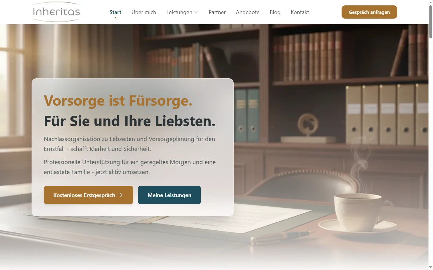 Screenshot der Website HRG-Service