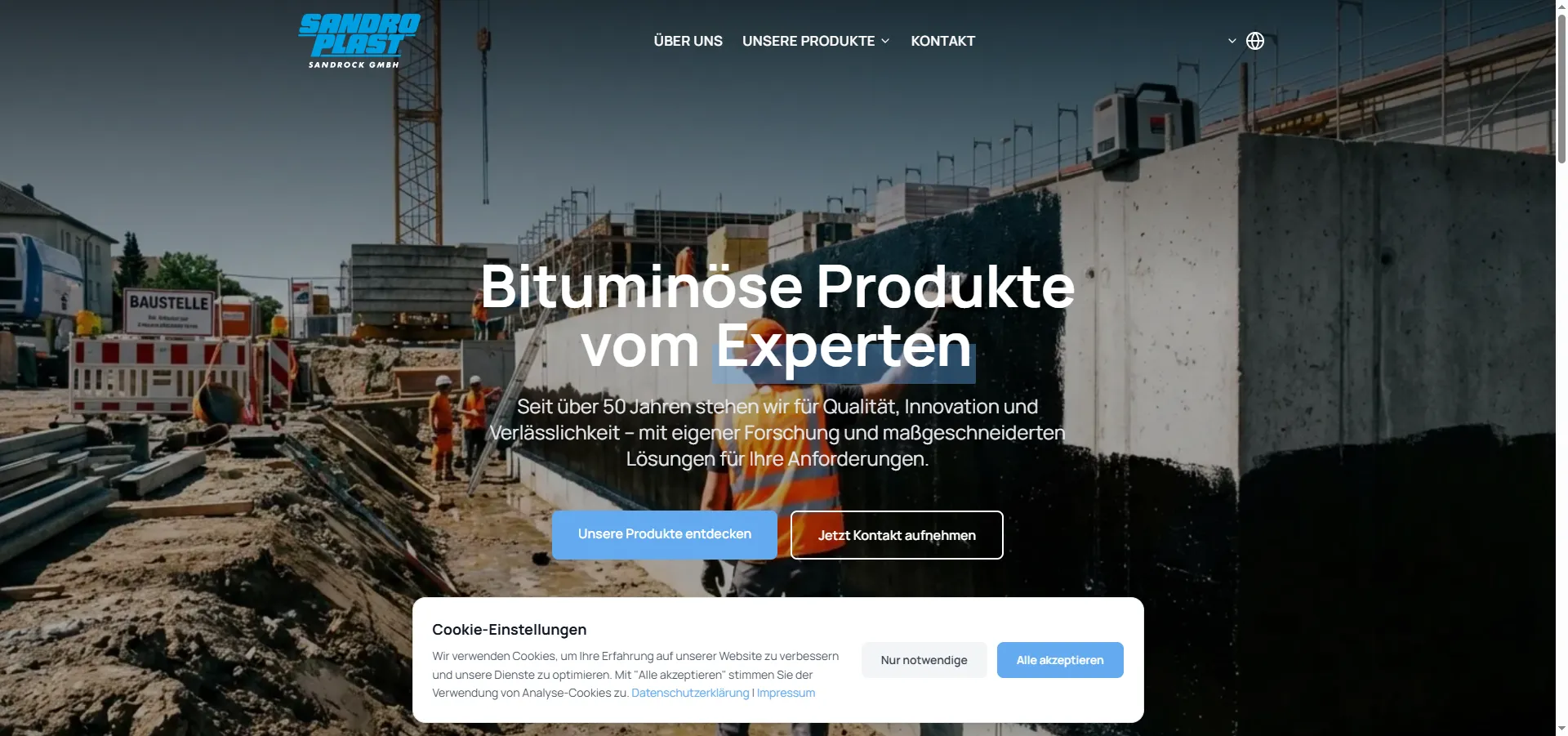 Screenshot der Website Seniorenbetreuung Hinrichs